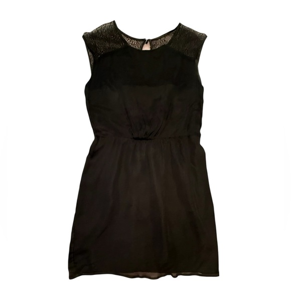 Twelfth Street by Cynthia Vincent Dresses & Skirts - Twelfth Street by Cynthia Vincent Silk Black Lace Mini Dress XS